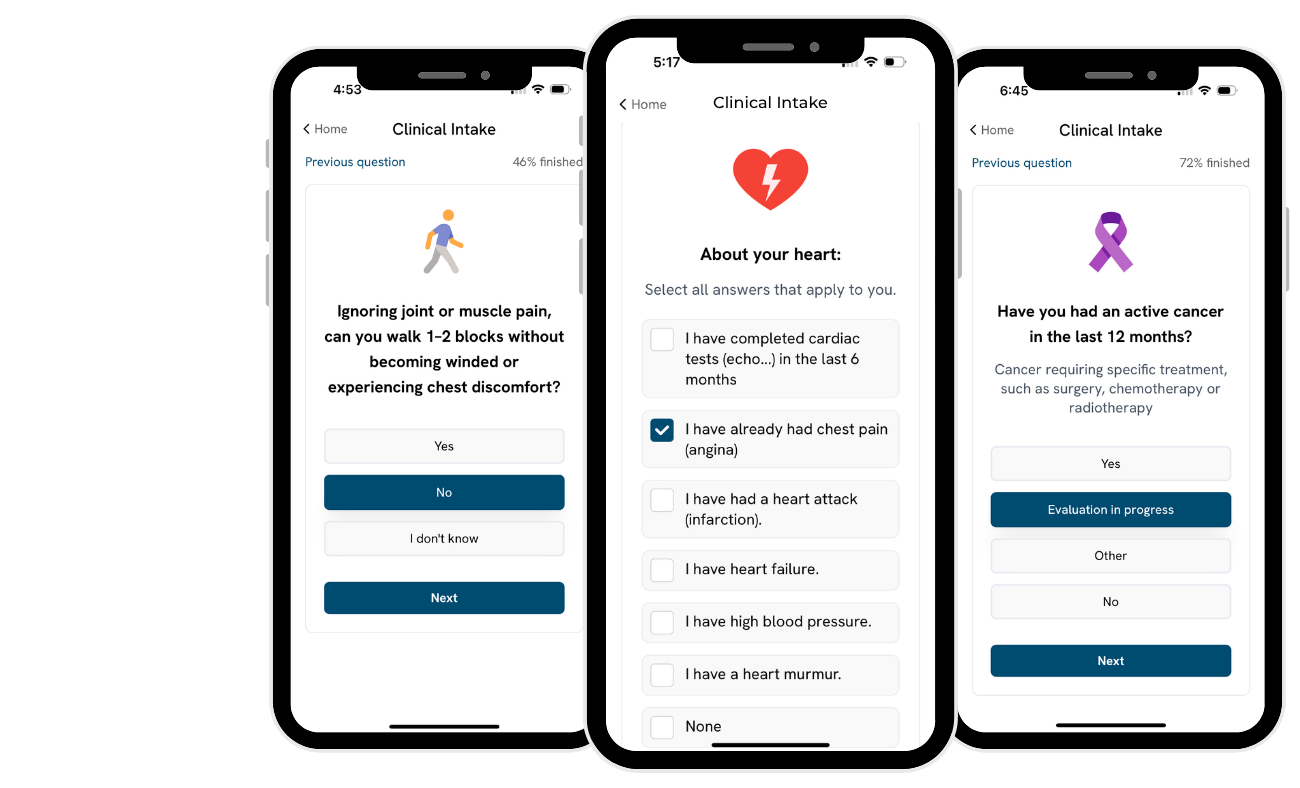 iphone showing what the app looks likes pre-surgery